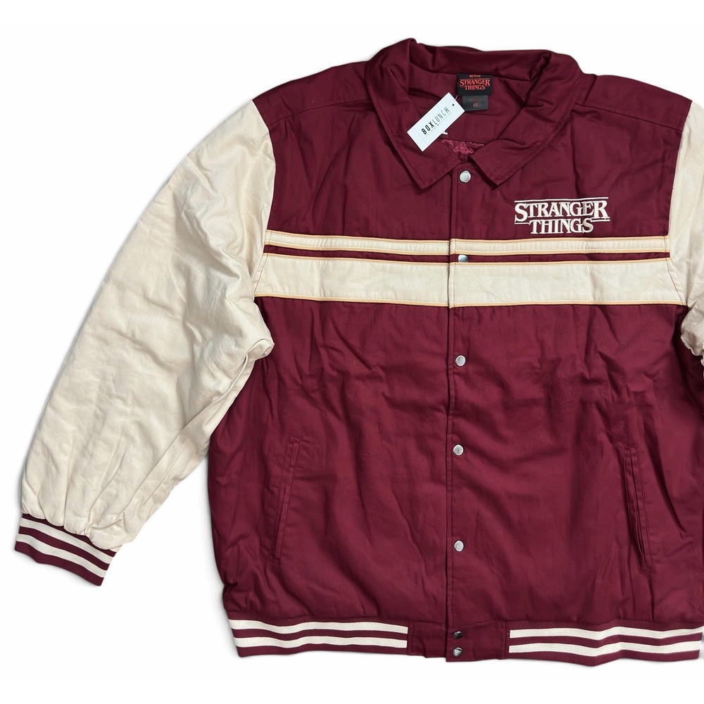 Stranger Things Varsity Bomber Embroidered Jacket Unisex Size 4X - Picture 3 of 9